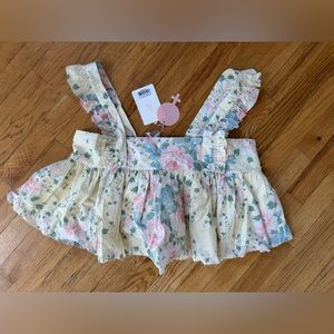 Fantasy ruffle apron top sz XXL